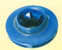 Glass-lined vane wheel 